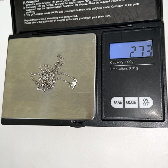 Solid Stamped 14K White Gold Link Neck Chain Necklace Vintage Unisex - Picture 9 of 10